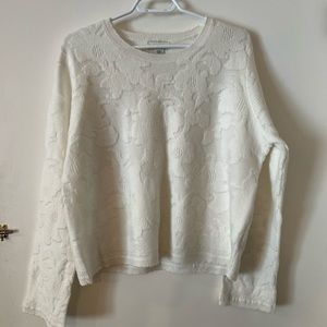 Boutique lace texture sweater